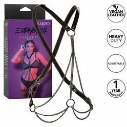 CalExotics Euphoria Multi-Chain pojas premium od veganske kože, crni