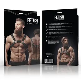 Fetish Submissive Attitude Bulldog Harness Adjustable Vegan Leather Black