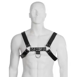 Male Edge Leather Body Model III - Adjustable Chain Harness, S-XL