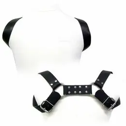 Silexd Leather Adjustable Body Harness for Men, S-XL, Black