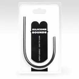 All Black Silicone Urethral Probe 6mm - Flexible Hygienic 24cm Model