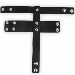 OHMAMA Leather Chastity Strap - Adjustable Stainless Steel System 9.5cm