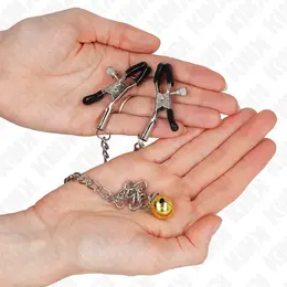 KINK Chain Nipple Clamps with Bell 30 cm - Adjustable Metal Design