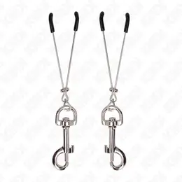 KINK Silver Thin Hook Nipple Clamp 7 cm - Adjustable Metal Precision Tool