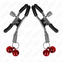 KINK Dvostruko Zvono Stega za Bradavice Crvena 6cm - Podesivi Metalni Dizajn