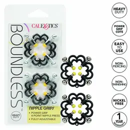 CalExotics Boundless Adjustable Nipple Grips – 4-tačkaste metalne stezaljke, 2 kom