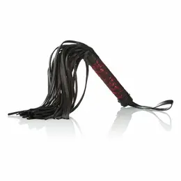 CalExotics Scandal crveno-crni dizajnerski intimni flogger 37.5cm