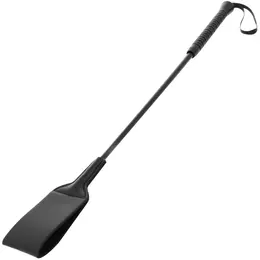 Darkness Fetish crni široki bič 53cm – izdržljiv PVC, ergonomska drška