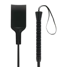 Darkness Fetish crni široki bič 53cm – izdržljiv PVC, ergonomska drška