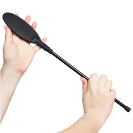 Secret Play Oval Riding Crop Black - Durable Control Accessory
