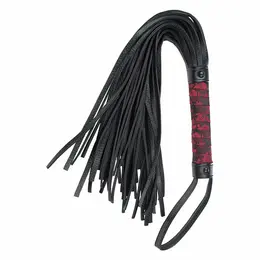 CalExotics Scandal dizajnerski crni flogger 37.5cm PVC drška