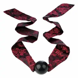 CalExotics Scandal Silikonski Kuglični Gag sa Crno/Crvenom Mašnom, 61 cm