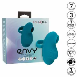 CalExotics Envy Handheld Rolling Ball Massager 7 Modes Blue Silicone