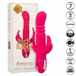 CalExotics Jack Rabbit Signature Grejani Silikonski Triple Fantasy Pink