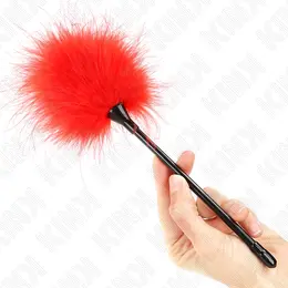 KINK Crveni Perjani Senzorni Dražilac 27 cm – Elegantan BDSM Dodatak