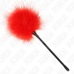 KINK Crveni Perjani Senzorni Dražilac 27 cm – Elegantan BDSM Dodatak