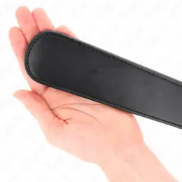 KINK Long Impact Paddle 48x5 cm - Durable Leather & Wood, Black