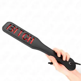 KINK Bitch Round Corner Paddle 32x6 cm - Durable Leather Impact Tool
