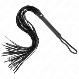 KINK Black Soft PVC Intimate Impact Whip 70cm - Flexible Multi-Tail Design