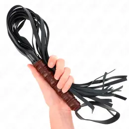 KINK Mahogany Whip 53 cm - Elegant Impact Tool, Faux Leather, Brown