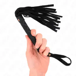 KINK Crni mini bič od antilopa 30cm - elegantni alat za udarce od veštačke kože
