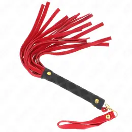 KINK Crveni mini bič od antilopa 30cm - kompaktni alat za udarce sa mekom završnom obradom