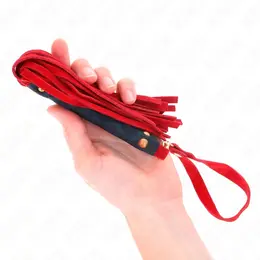 KINK Crveni mini bič od antilopa 30cm - kompaktni alat za udarce sa mekom završnom obradom