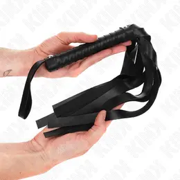 KINK Crni bič za udarce sa širokim repom 48.5 cm - izdržljivi sintetički materijal