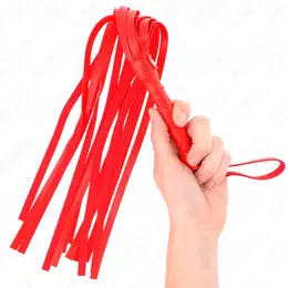 KINK Jednostavni crveni bič 45 cm - izdržljiva veštačka koža, ergonomska ručka