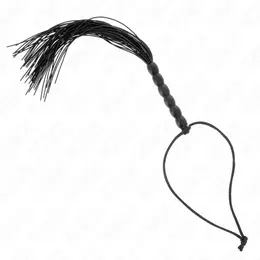 KINK Mini silikonski bič crni 26cm - kompaktni alat za udarce sa 6 perli