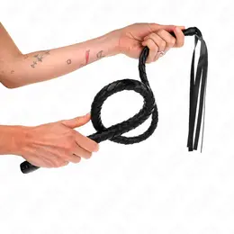KINK Dugački bič sa perlama 110 cm - profesionalni alat za udarce, crni