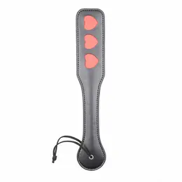 Ohmama Fetish paleta sa srcima - crni PVC dodatak za udarce 32.6 cm