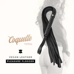 Coquette Chic Desire Fantasy Vegan Kožni Flogger 28cm Crni