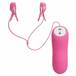 Baile Romantic Wave Adjustable Vibrating Clamps with Electroshock Fuchsia