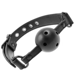 Fetish Submissive Veganski Podesivi Prozračni Kuglasti Gag 61.5cm Crni