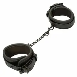 CalExotics Nocturnal Podesive Kožne Lisice za Skočne Zglobove Crne Čvrsta Kopča