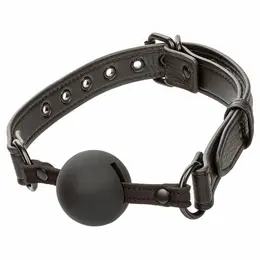CalExotics Nocturnal Silikonski Kuglasti Gag Crni - Podesivo Udobno Prianjanje