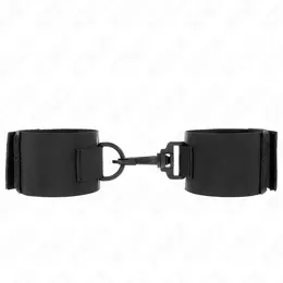 KINK Nylon Wrist Restraints Black - Adjustable Secure Bondage Cuffs