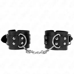 KINK Podesive lisice sa duplom kopčom, crne, 19-26 cm