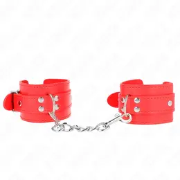 KINK Podesive lisice za ruke, crvene, 20-23 cm x 5.5 cm, premium udobnost