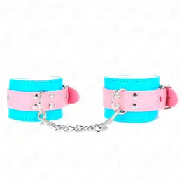 KINK Cute podesive lisice za ruke, plavo-roze, 16-28 cm x 5 cm