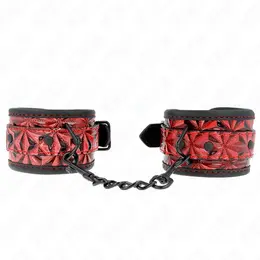 KINK Dijamant uzorak podesive lisice za ruke, tamno crvene, 17-26 cm x 5.5 cm
