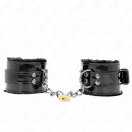 KINK Podesive lisice za ruke sa bakarnom bravom, 17-29 cm, crne/zlatne