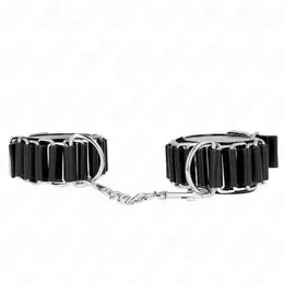 KINK Podesive crne lisice za ruke sa šarkama, 16-22 cm x 3.5 cm