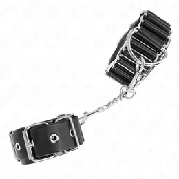 KINK Podesive crne lisice za ruke sa šarkama, 16-22 cm x 3.5 cm