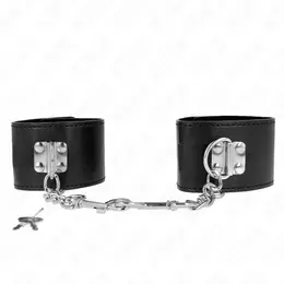 KINK Podesive lisice za ruke sa katancem, crne, 16-23 cm x 5.5 cm