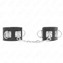 KINK Podesive lisice za ruke sa sistemom katanca, crne, 16-23 cm