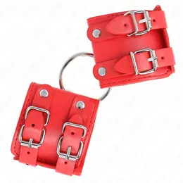 KINK Fiksne podesive crvene lisice za ruke sa zakovicama, 17-22 cm x 6.5 cm