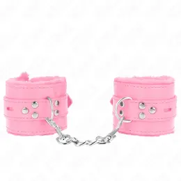 KINK Podesive lisice za ruke sa krznom Roze 17-29cm x 6cm Udoban kroj