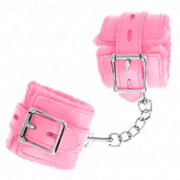 KINK Podesive lisice za ruke sa krznom Roze 17-29cm x 6cm Udoban kroj